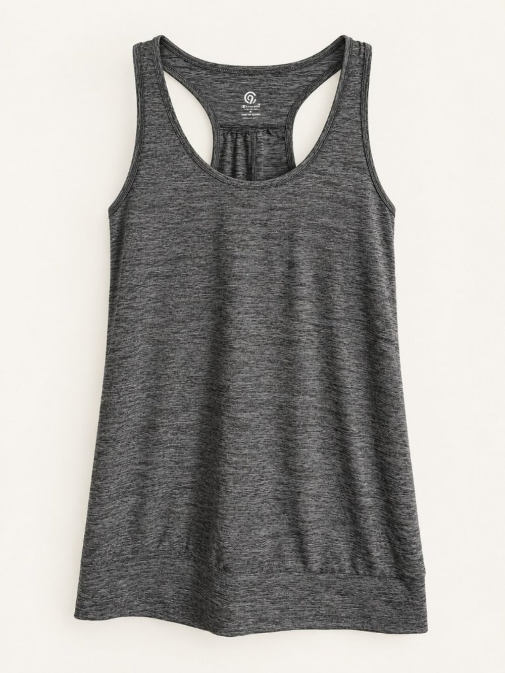 Champion Heather Charcoal Flowy Racerback Tank Top S
